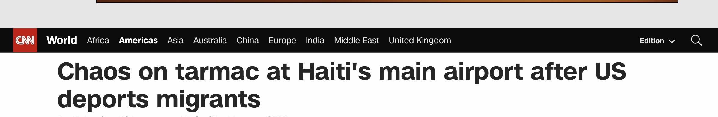 乱成一片！海地移民被送回太子港机场，有人下机后试图冲上飞机
